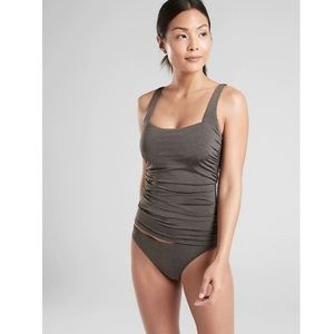 Athleta Aqualuxe Tankini top in Herb Olive